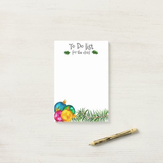 Kerstsieraden om lijstelves te DOEN Post-it® Notes (Op bureau)