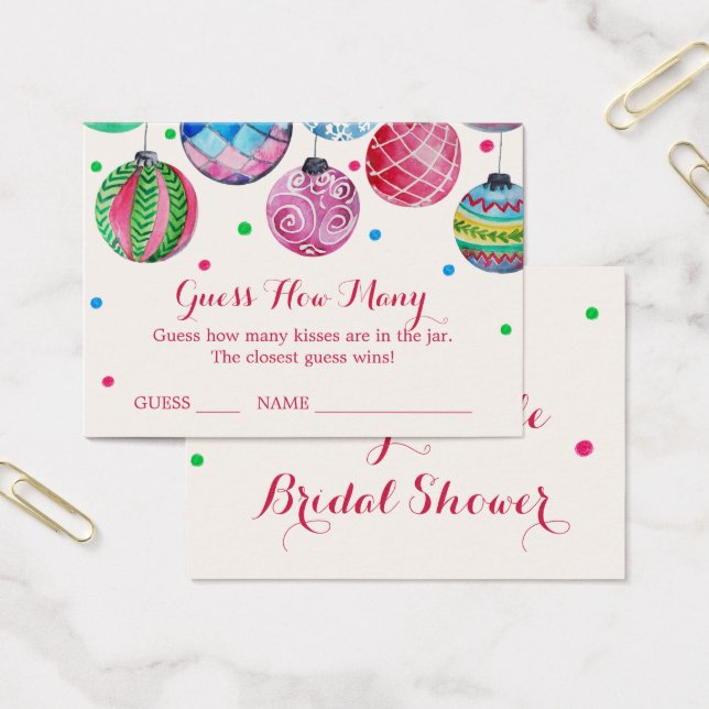 kerstsieraden raden hoeveel Kissers Kaarten Visitekaartjes (Kantoor)