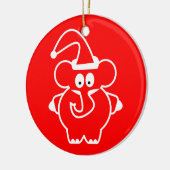 Kerstsieraden: Red Elephant Keramisch Ornament (Links)