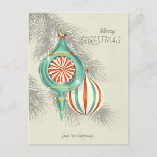 Kerstsieraden Schitterende retro-blaasjes CC1245 Briefkaart