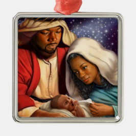 Kerstsieraden uit de Heilige Familie van Afrika Metalen Ornament