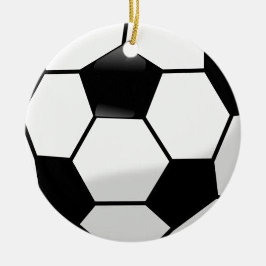 Kerstsieraden van de Soccer Oval Keramisch Ornament (Voorkant)