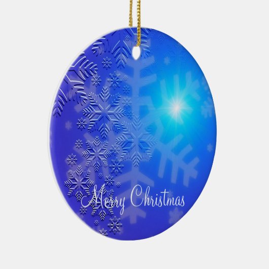 Kerstsieraden voor buitengebruik met sneeuwvlokken keramisch ornament (Rechts)