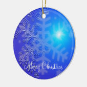 Kerstsieraden voor buitengebruik met sneeuwvlokken keramisch ornament (Links)