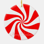 Kerstsieraden voor buitengebruik - rood en wit Sno Keramisch Ornament (Achterkant)