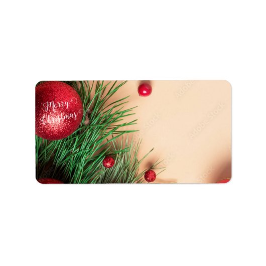 kerstsierAdresetiketten Etiket (Voorkant)