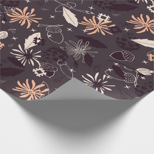 Kerstsierannen, kegels, donkergrijs gekleurde zure cadeaupapier (Hoek)