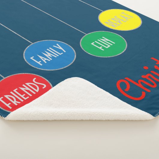 "Kerstsierans"-mandje/medium personaliseren Sherpa Deken (3/4)