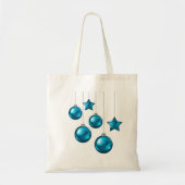 Kerstsierballen en sterren tote bag (Voorkant)
