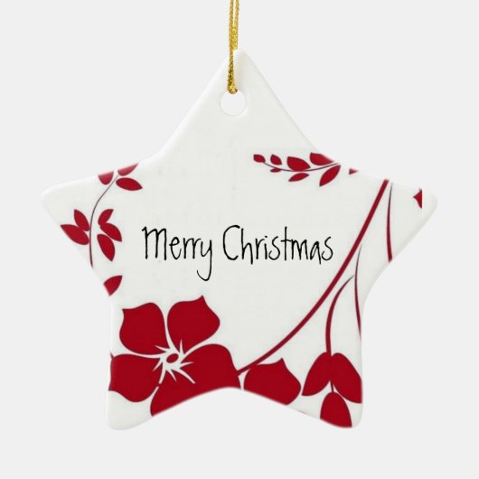 kerstsierbloem keramisch ornament (Voorkant)