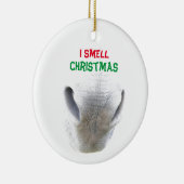 kerstsierbloem met edige neus keramisch ornament (Rechts)