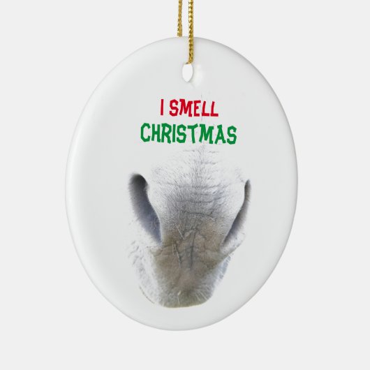 kerstsierbloem met edige neus keramisch ornament (Rechts)