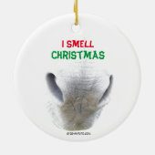 kerstsierbloem met edige neus keramisch ornament (Achterkant)