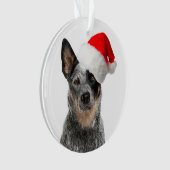kerstsierbloem met kattenhond ornament (voorkant)