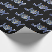 kerstsierbloem op aarde cadeaupapier (Hoek)