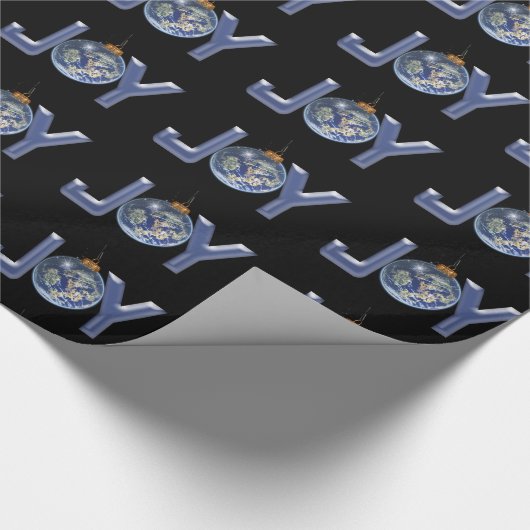 kerstsierbloem op aarde cadeaupapier (Hoek)