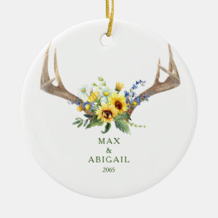Kerstsierbloemen Antlers Koestische namen Keramisch Ornament