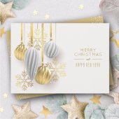 kerstsierbloemen Gold Silver Feestdagenkaart