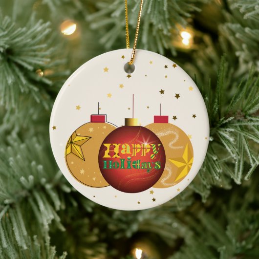 kerstsierbollen keramisch ornament (Boom)