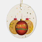 kerstsierbollen keramisch ornament (Links)