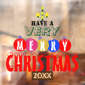 kerstsierboom raamsticker (Vel 2)