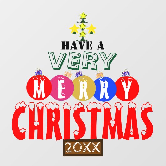 kerstsierboom raamsticker (Vel)