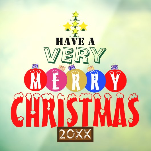 kerstsierboom raamsticker (Vel 3)