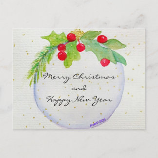 kerstsierBriefkaart Feestdagenkaart