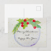 kerstsierBriefkaart Feestdagenkaart (Voorkant / Achterkant)