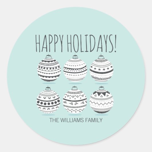 kerstsierfeestdagen Stickers (Voorkant)