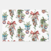 kerstsierfeestfoto's Collage Inpakpapier Vel (Voorkant)