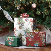 kerstsierfeestfoto's Collage Inpakpapier Vel