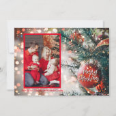 kerstsierfoto feestdagenkaart (Voorkant)