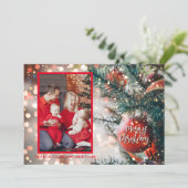 kerstsierfoto feestdagenkaart (Staand voorkant)