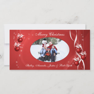 kerstsierfotokaart feestdagenkaart