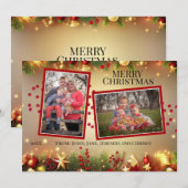 kerstsierfotokaart feestdagenkaart (Voorkant / Achterkant)