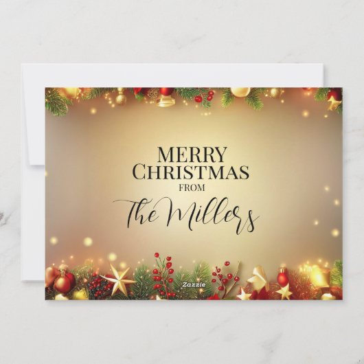 kerstsierfotokaart feestdagenkaart (Achterkant)