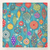 kerstsierglas Onderzetter Glazen Onderzetter (Voorkant)