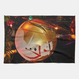 Kerstsierhanddoek van Snowman, bevroren Theedoek