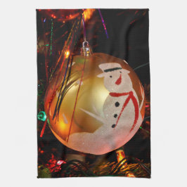 Kerstsierhanddoek van Snowman, bevroren Theedoek