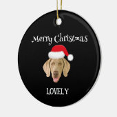 kerstsierhonden keramisch ornament (Links)