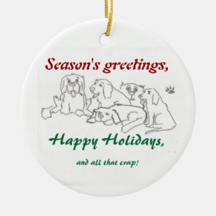 kerstsierhondenpakket keramisch ornament