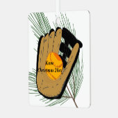 kerstsierjongen met zachte tasbalserie metalen ornament (Voorkant links)