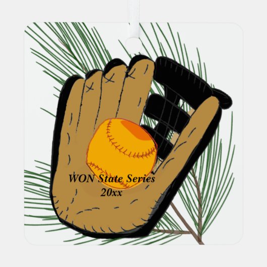 kerstsierjongen met zachte tasbalserie metalen ornament (Achterkant)