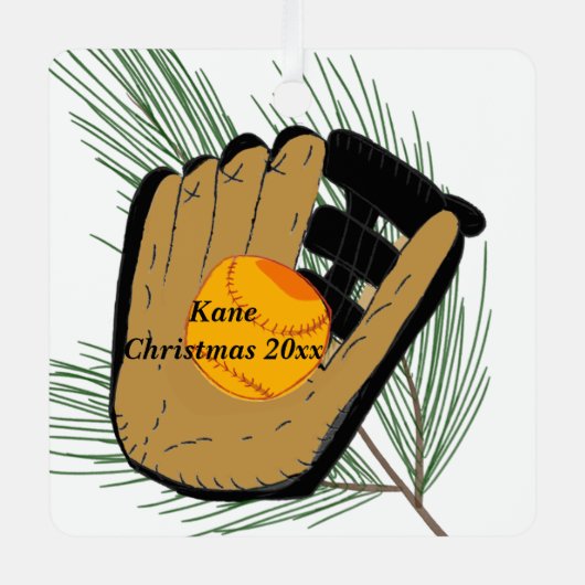 kerstsierjongen met zachte tasbalserie metalen ornament (Voorkant)