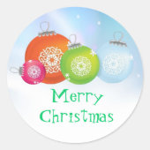 Kerstsierkers Ronde Sticker (Voorkant)
