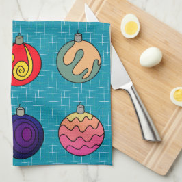 kerstsierkleuren, schimmelachtige design theedoek