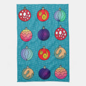 kerstsierkleuren, schimmelachtige design theedoek (Verticaal)