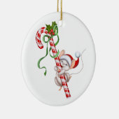 kerstsiermuis keramisch ornament (Rechts)