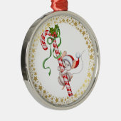 kerstsiermuis metalen ornament (Rechts)
